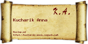 Kucharik Anna névjegykártya